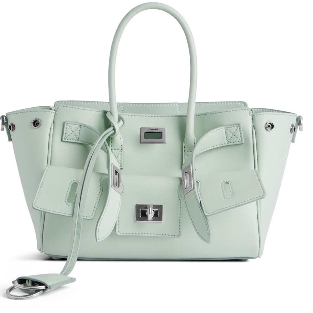 Balenciaga Mint Green Mini Tote Satchel